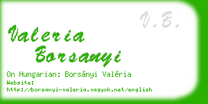 valeria borsanyi business card