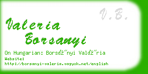 valeria borsanyi business card